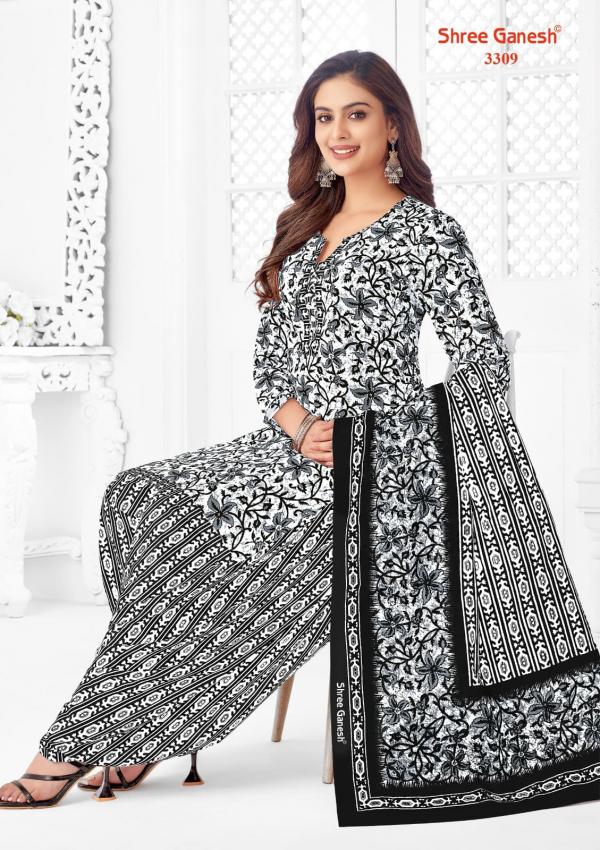 Shree Ganesh Colours Special White & Black Vol-3 – Dress Material